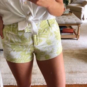 Tropical Lime Green J. Crew Shorts